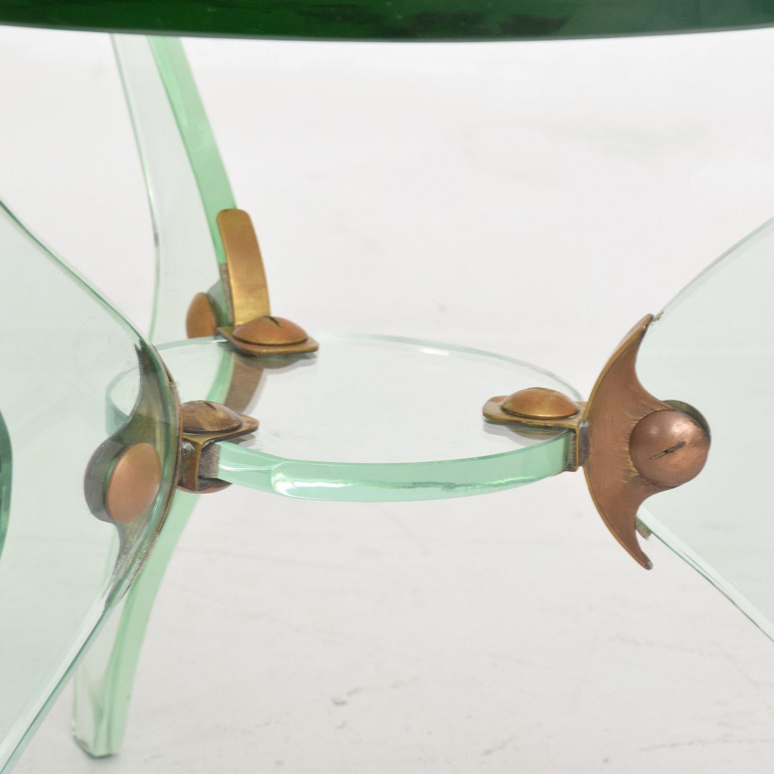 Glass and Bronze Coffee Table Attributed Fontana Arte Italian Mid-Century Modern 4