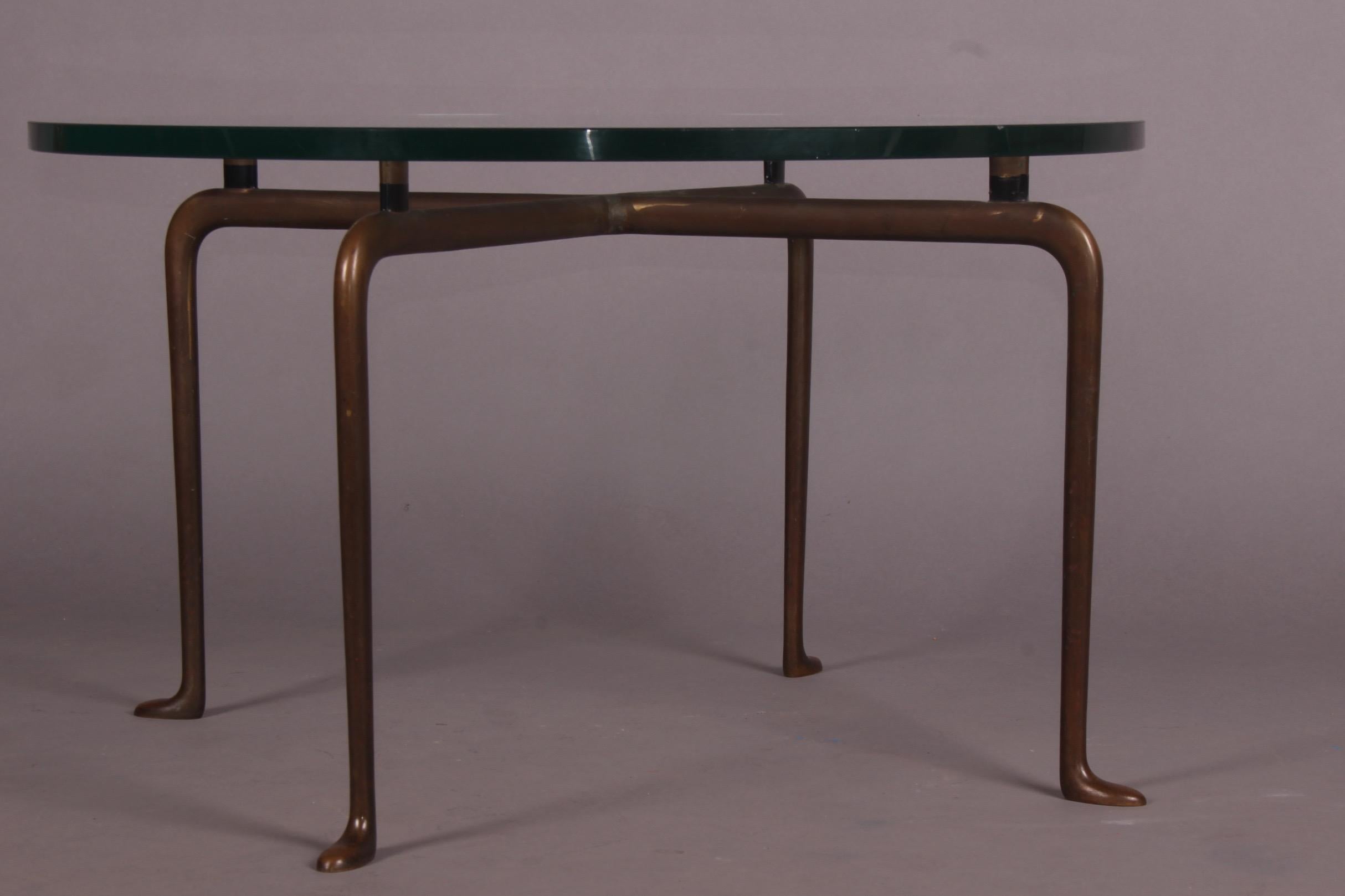Glass and Bronze Coffee Table In Good Condition In grand Lancy, CH