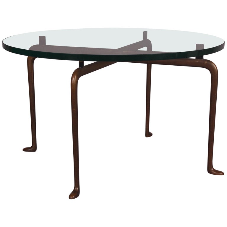 Glass and Bronze Coffee Table For Sale at 1stDibs