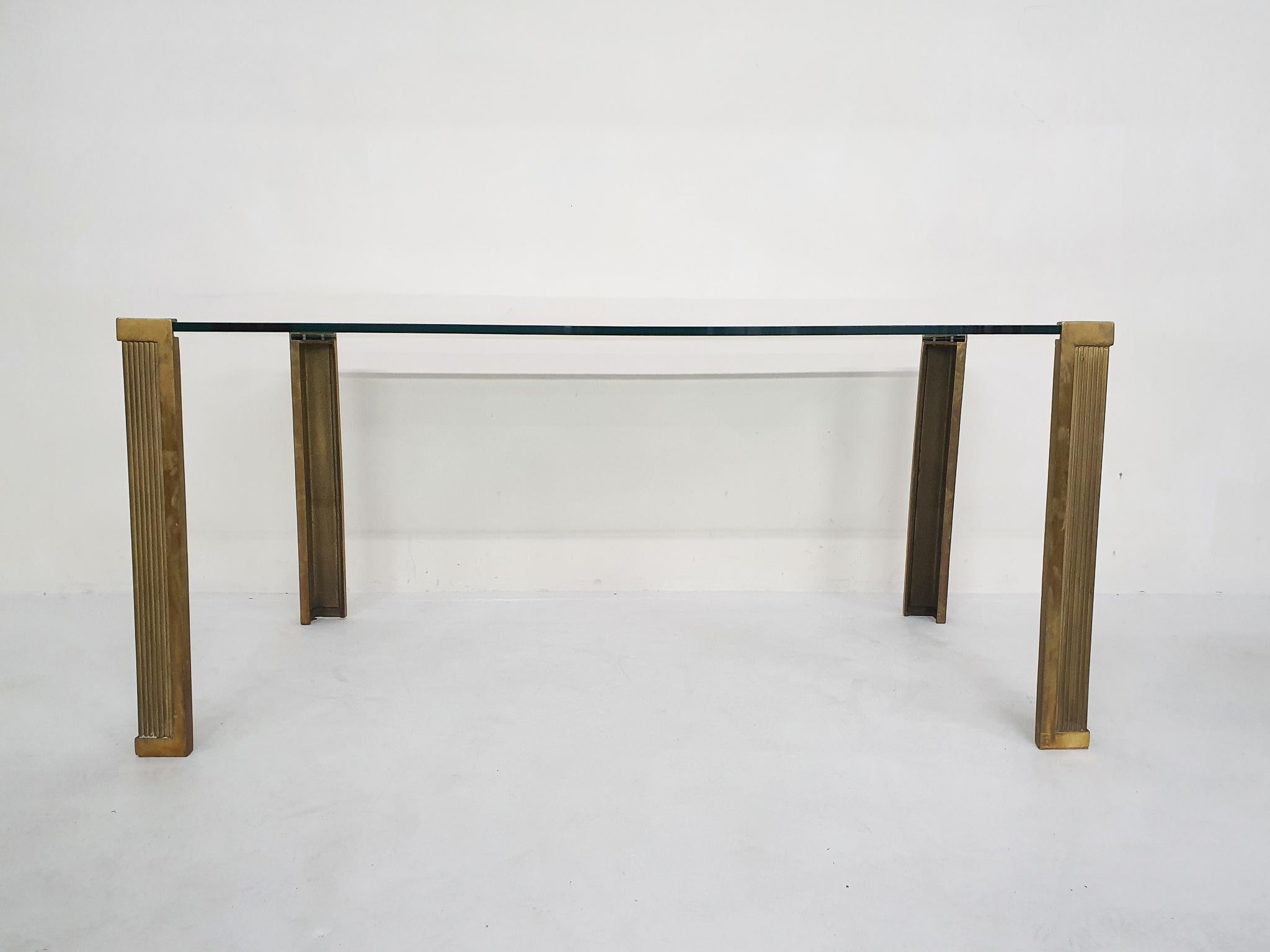 bronze glass dining table