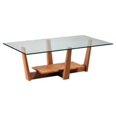 Glass and Bubinga Coffee Table by Thomas Throop  Black Creek Designs  In Stock