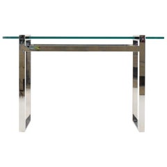 Cy Mann Glass and Chrome Console