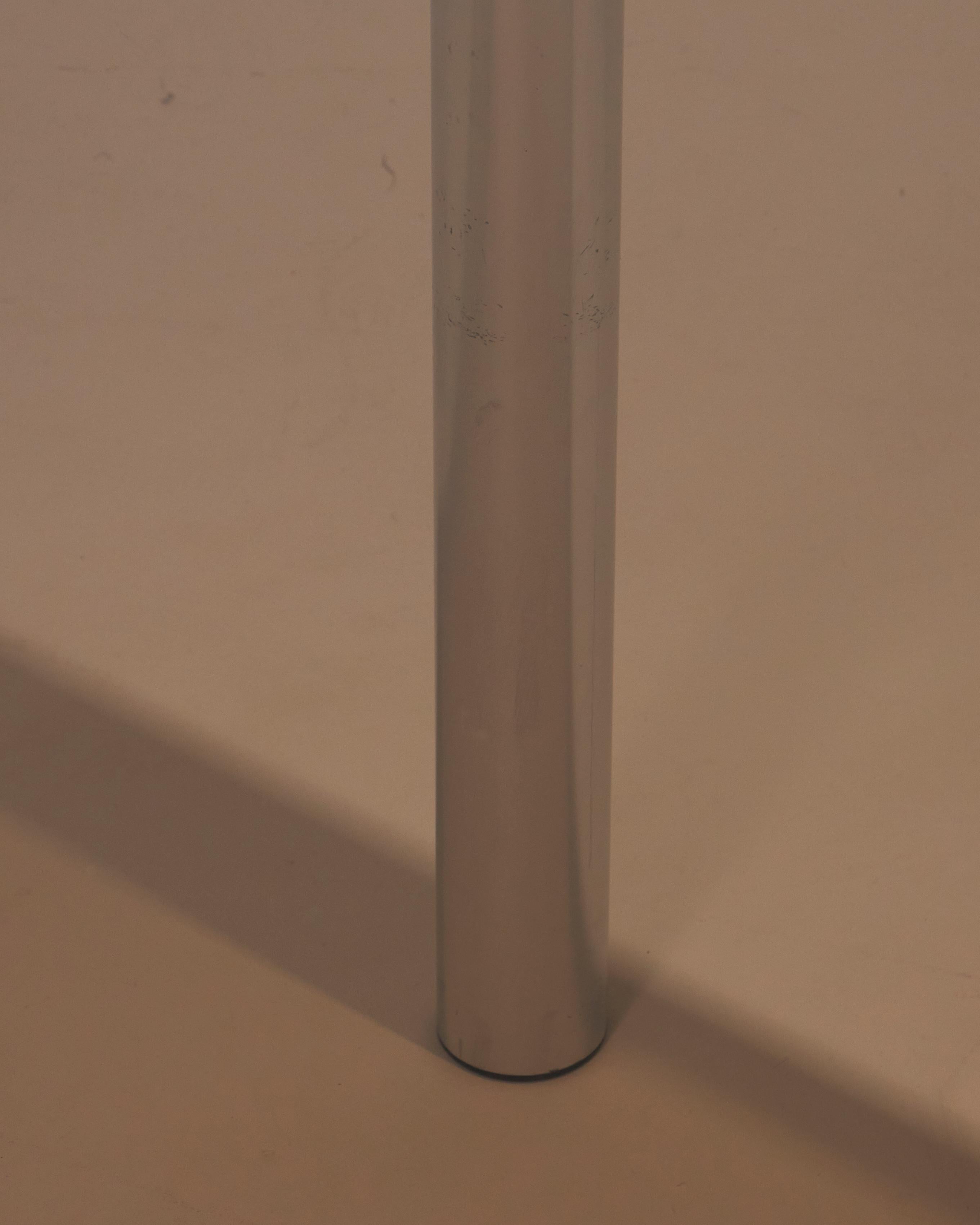 Table de salle à manger en verre et chrome, années 1970 en vente 10