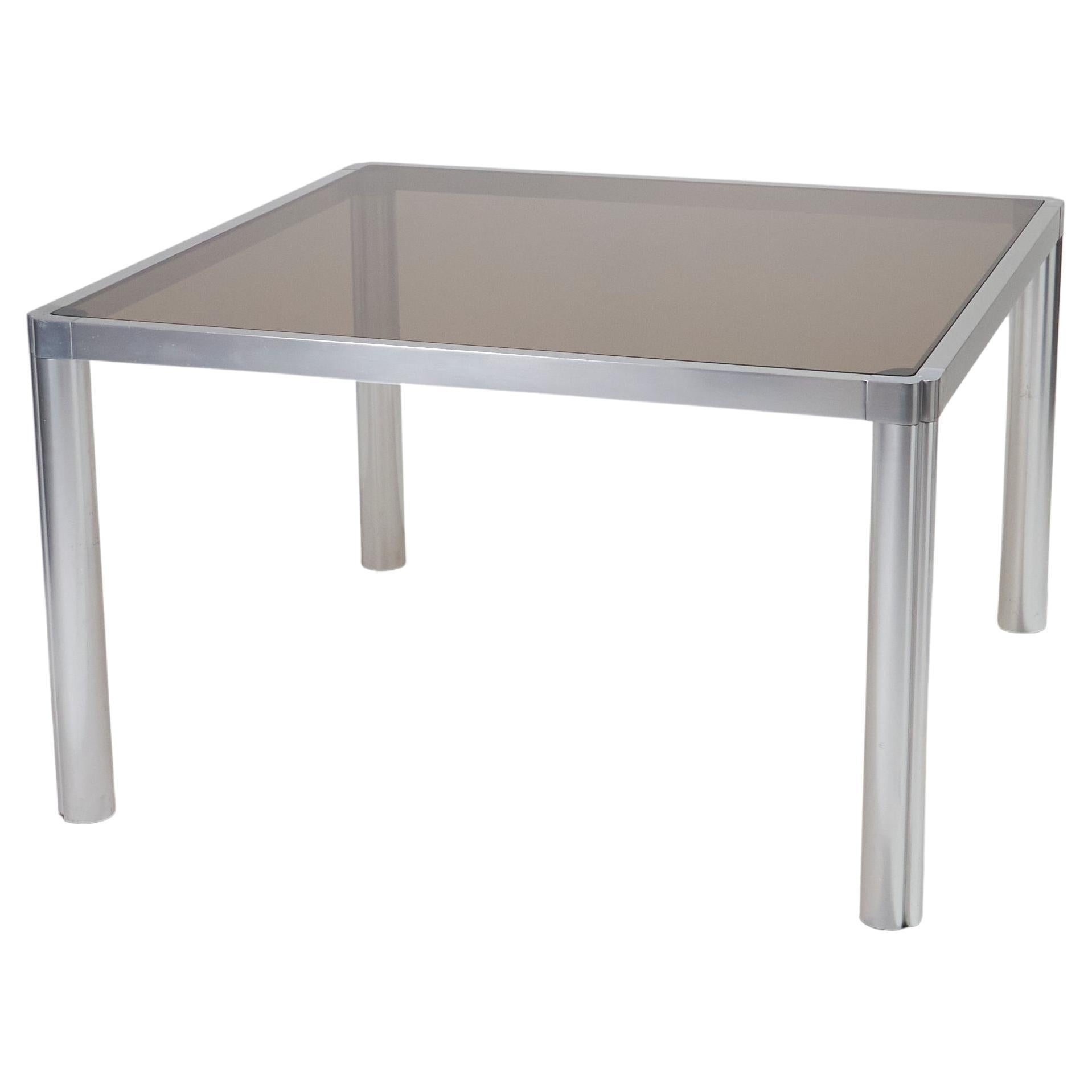 Glass and Chrome Dining Table, 1970s.