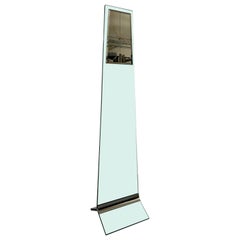 Glass and Chrome Long Case Clock Attributed to Pace Furniture