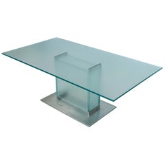Glass and Chrome Low Table