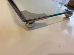 Glass and Chrome Magazine Rack