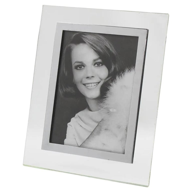 Glass and Chrome Picture Frame, France 1940s For Sale at 1stDibs