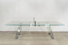 Glass and Chrome Ping Pong Table