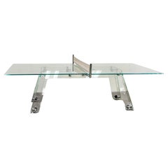 Glass and Chrome Ping Pong Table