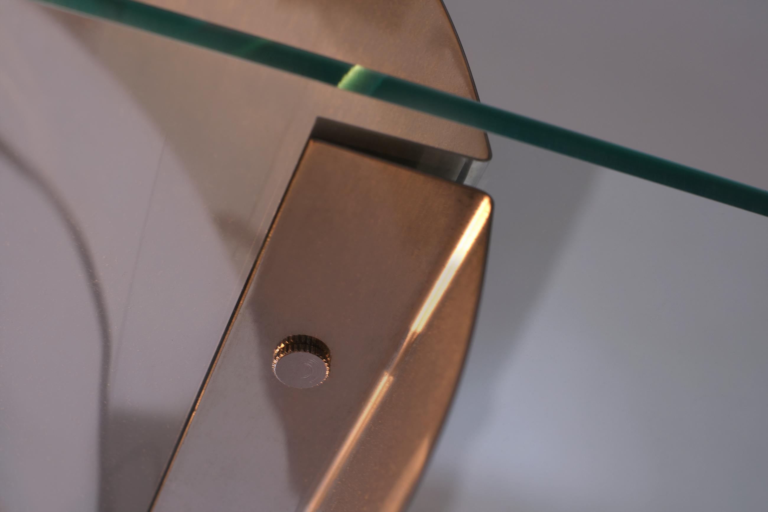 Lampe de table en verre et chrome de Lumenform, Italie, 1970 4