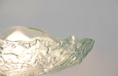 Glass and Chrome Table Lamp, Contemporary Design Inspired by Saint Lucy