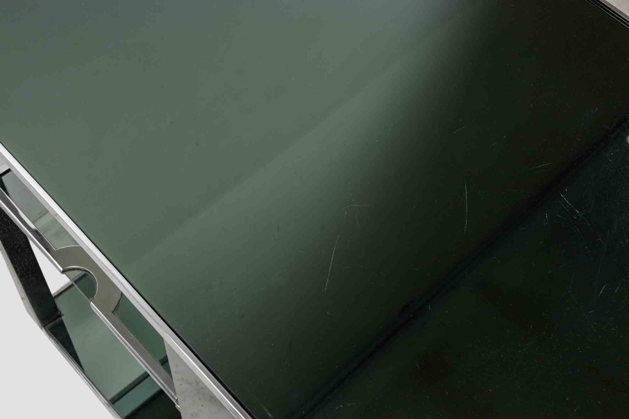 Schrank „Alpha“ aus Glas und verchromtem Metall von Willy Rizzo für Mario Sabot im Angebot 3
