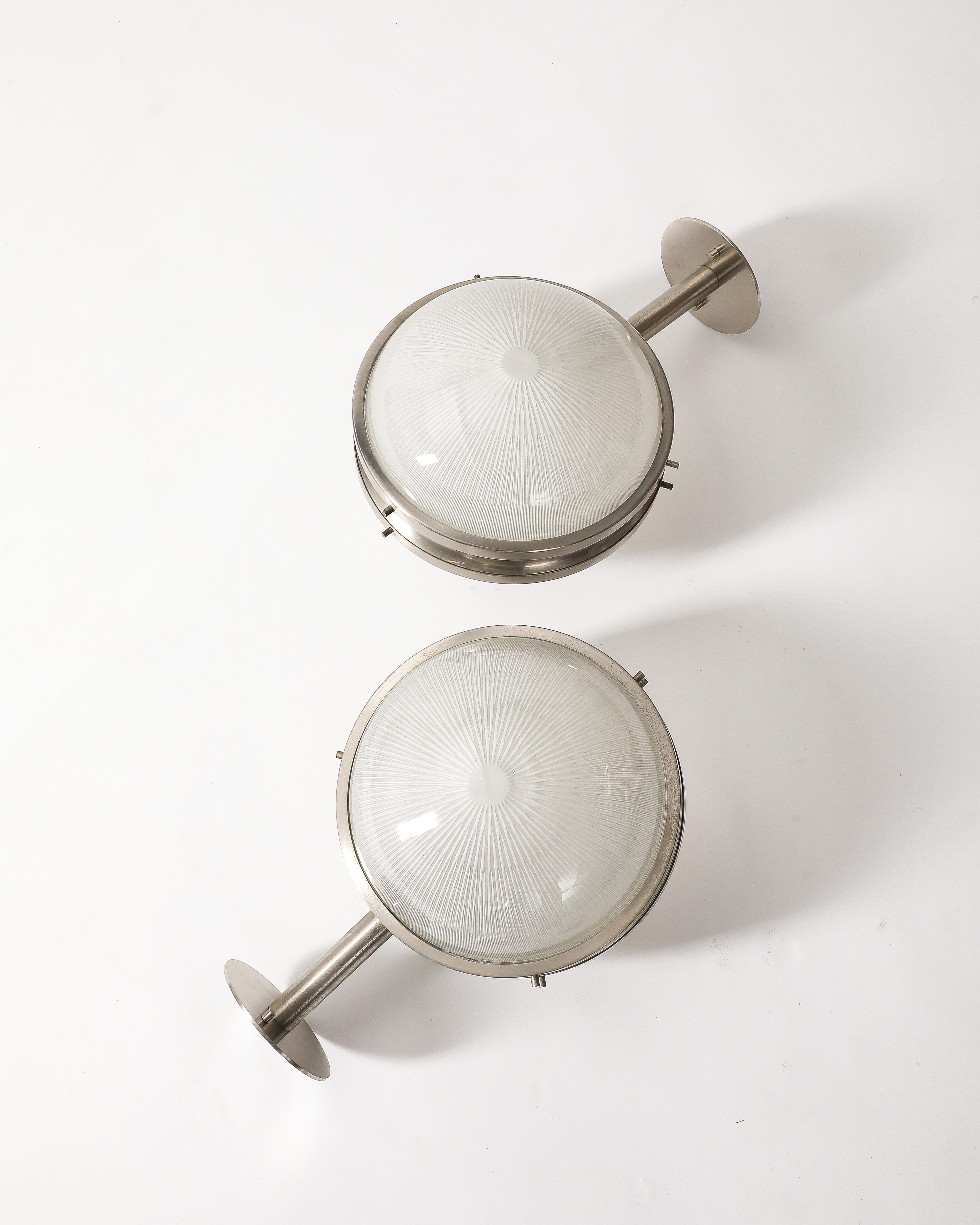 Mid-20th Century Glass and Chromed Steel 