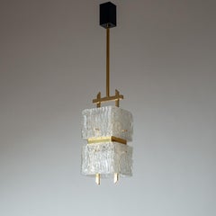 Anhänger aus Glas und vergoldetem Messing von Arlus, 1960er Jahre