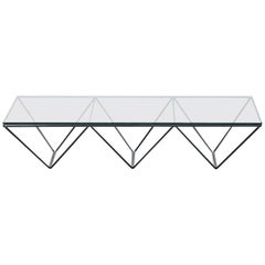 Glass and Iron "Alanda" Coffee Table by Paolo Piva for B&B Italia, 1982