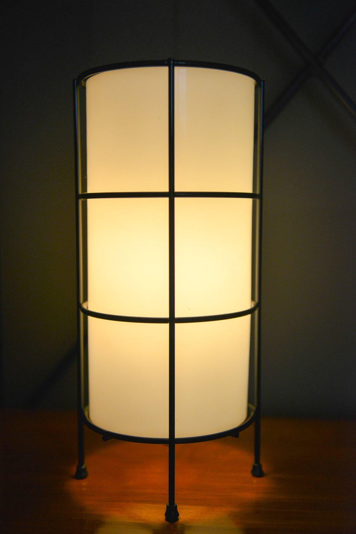 Glass and Iron Case Study Lamp by Artemide In Excellent Condition In Costa Mesa, CA