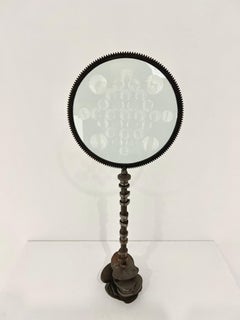 Escultura Magiscopio de vidrio y hierro de Feliciano Béjar