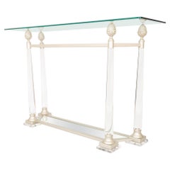 Glass and Lucite Console Table France, C.1970