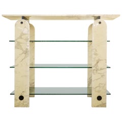 Used Glass and Marble Shelf