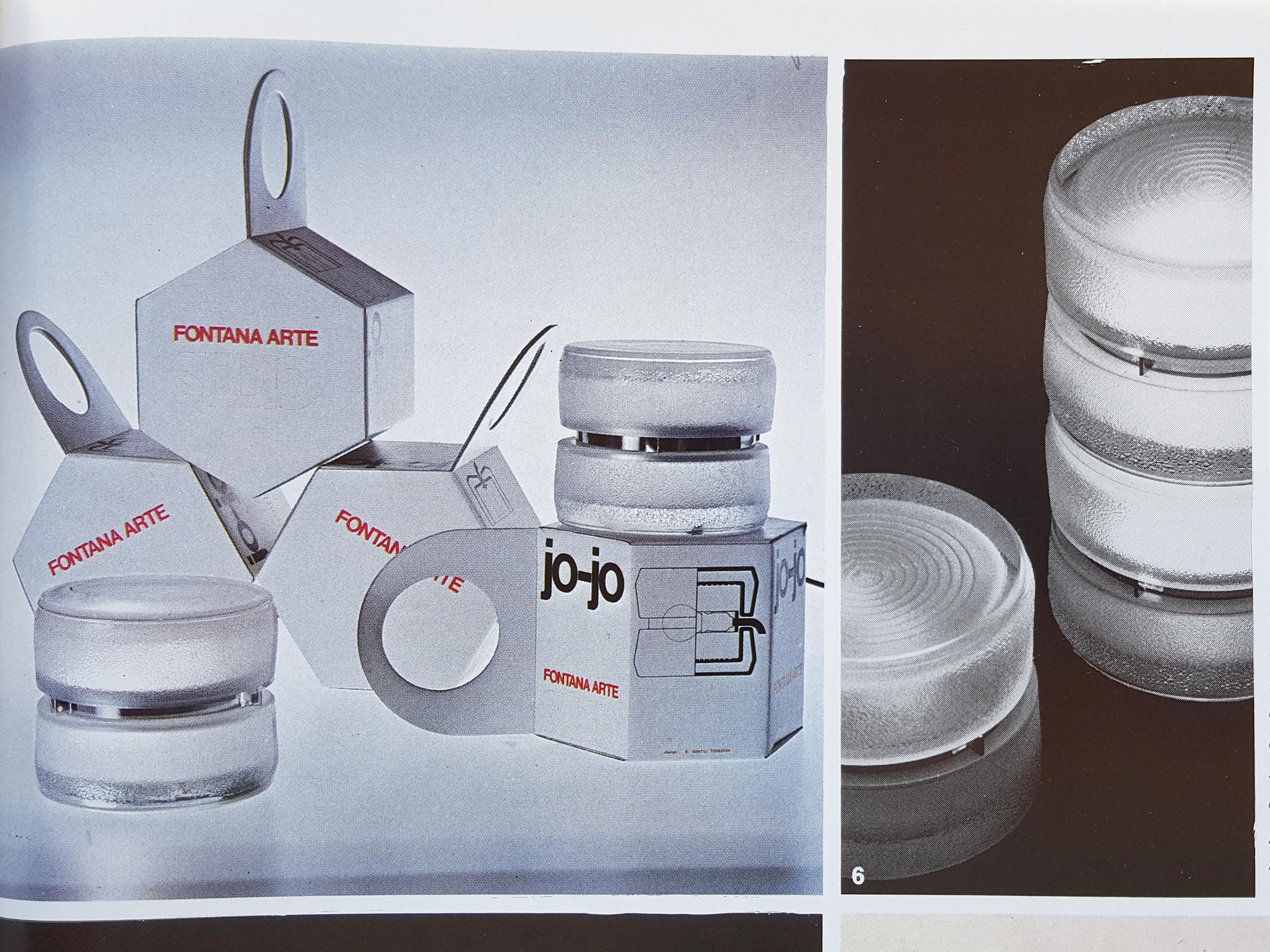 Jo-Jo-Tischlampe aus Glas und Metall aus den 1970er Jahren von E. Gentili Tedeschi für Fontana Arte im Angebot 2