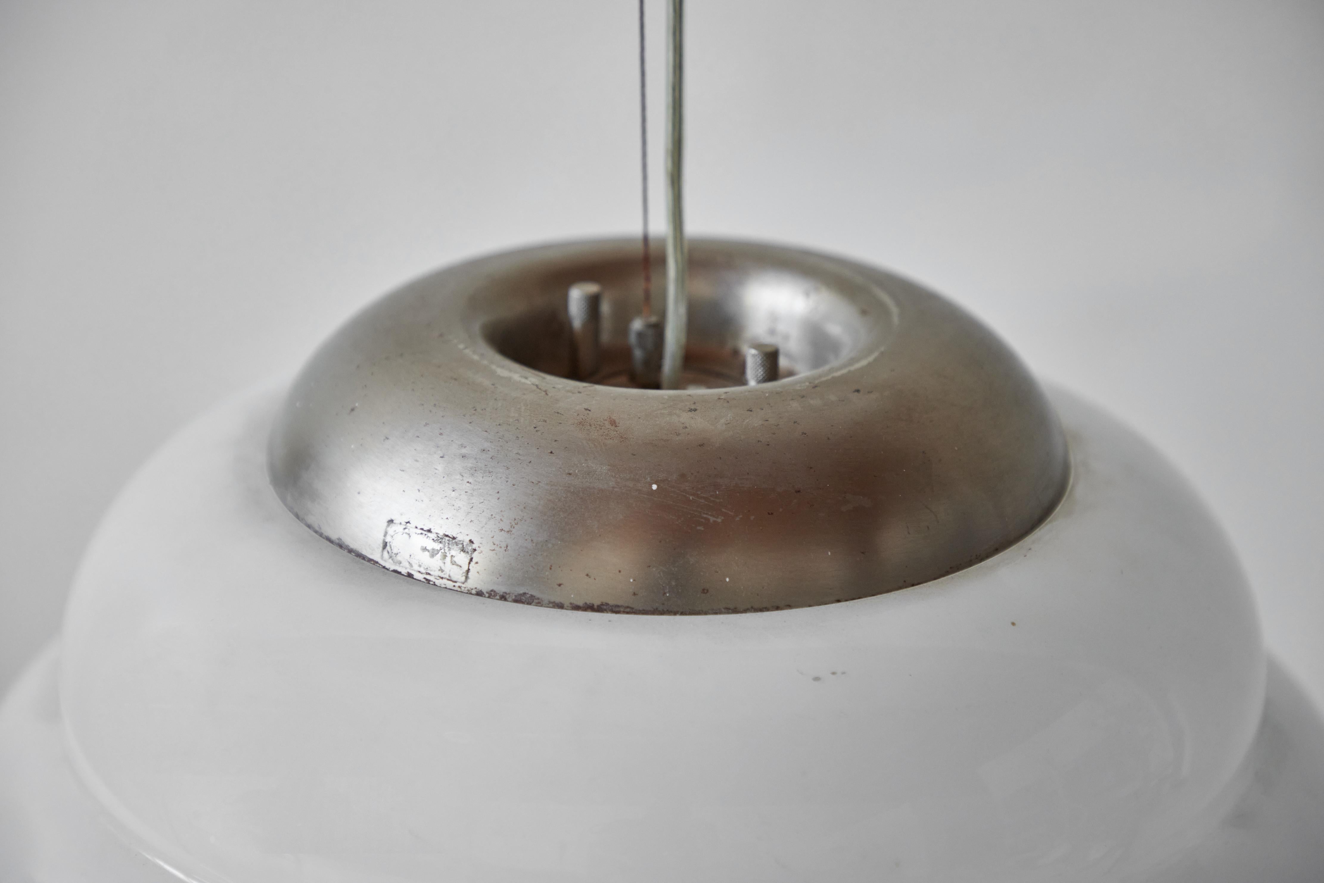 Late 20th Century Glass and Metal Base by Luci Italia