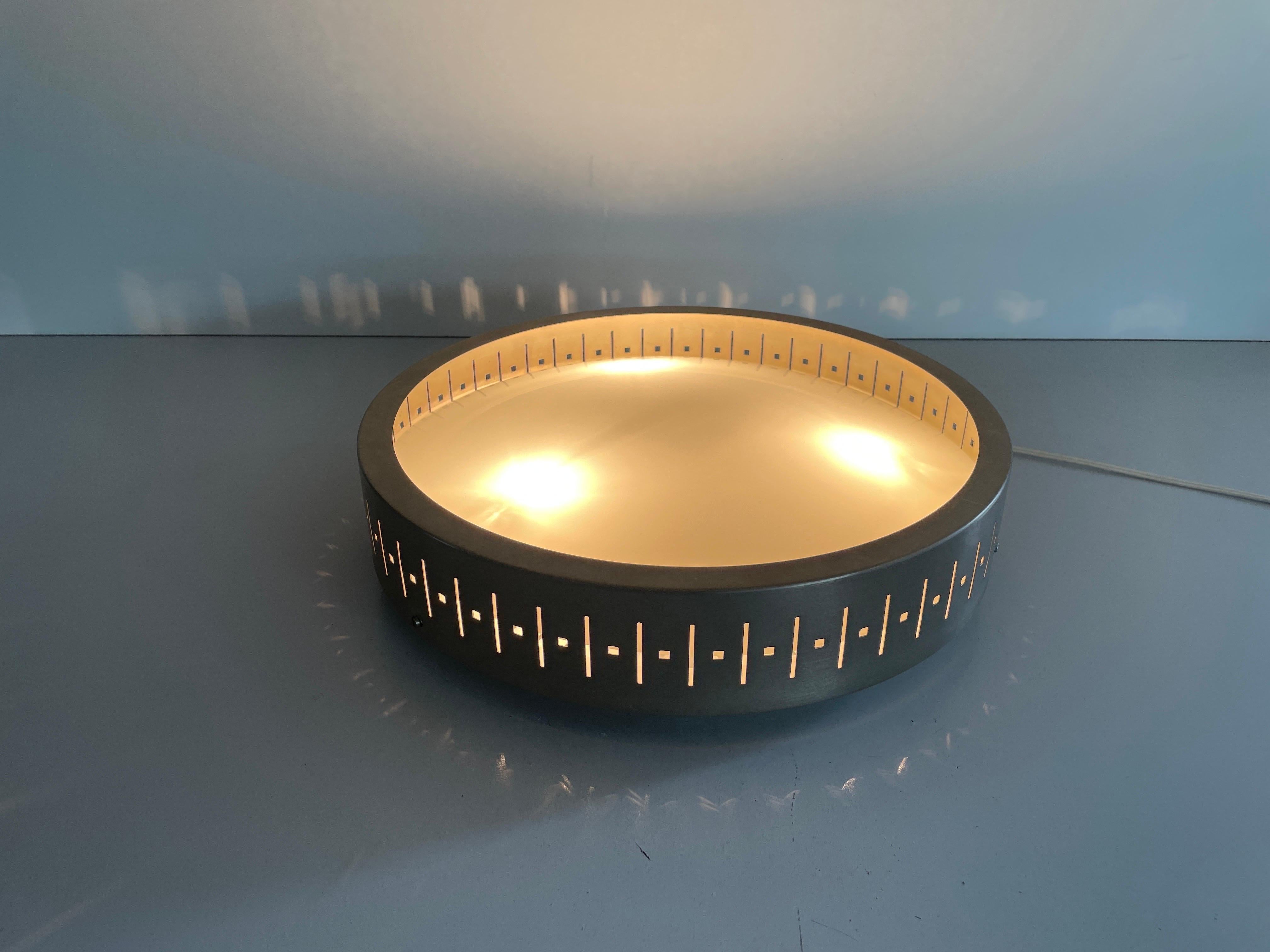 Lampada da incasso con corpo in vetro e metallo di AKA, anni '60, Germania in vendita 4
