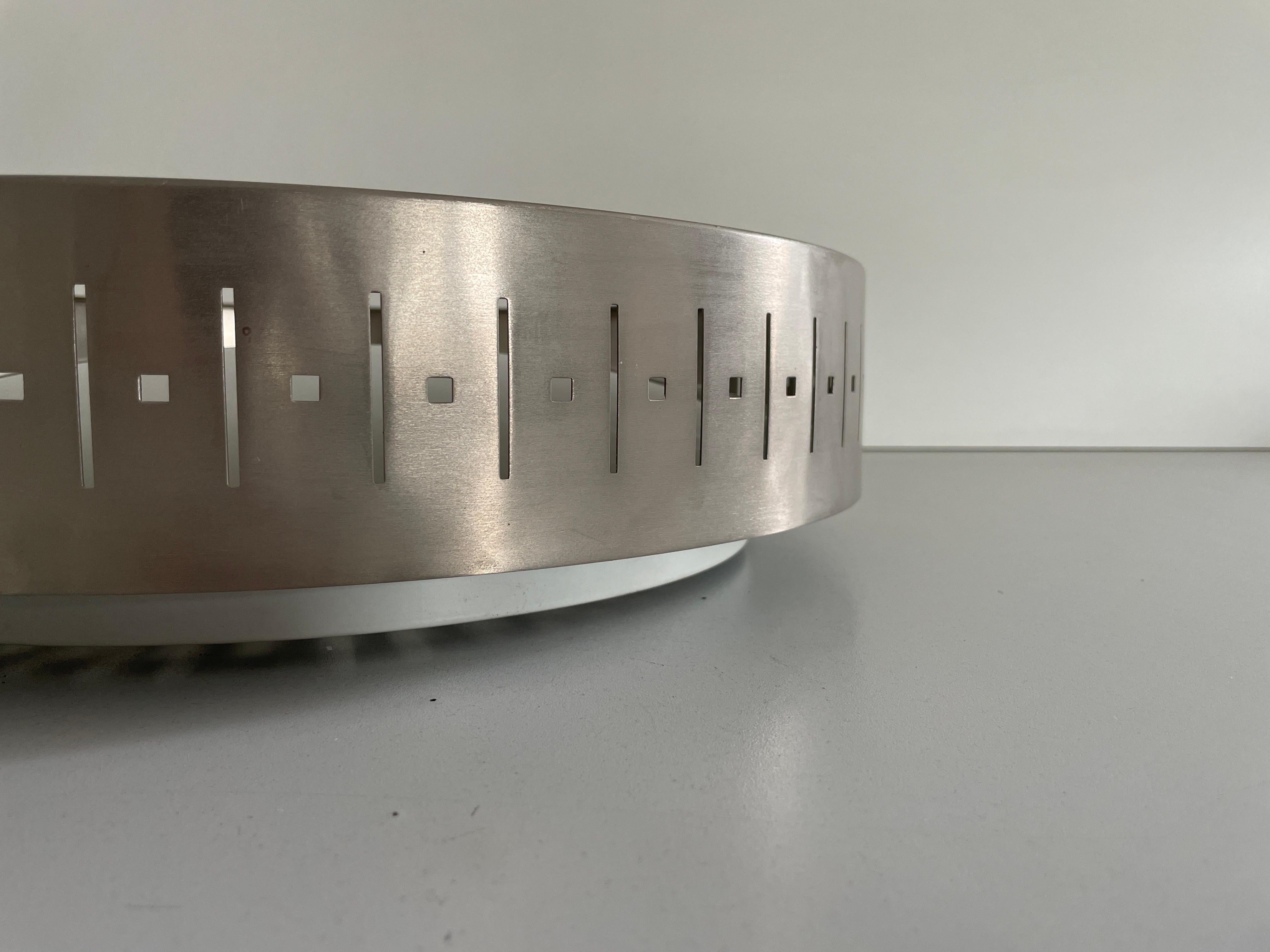 Lampada da incasso con corpo in vetro e metallo di AKA, anni '60, Germania in vendita 1
