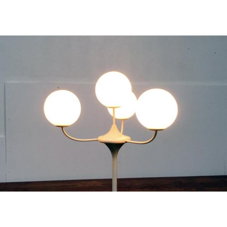 Lampada da terra in vetro e metallo di E.R. Nele per Temde, anni '60 in vendita 5