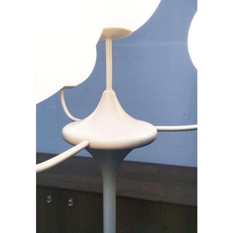 Lampada da terra in vetro e metallo di E.R. Nele per Temde, anni '60 in vendita 1