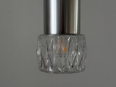 Glass and Metal Frame Ceiling Lamp, 1960s, Germany