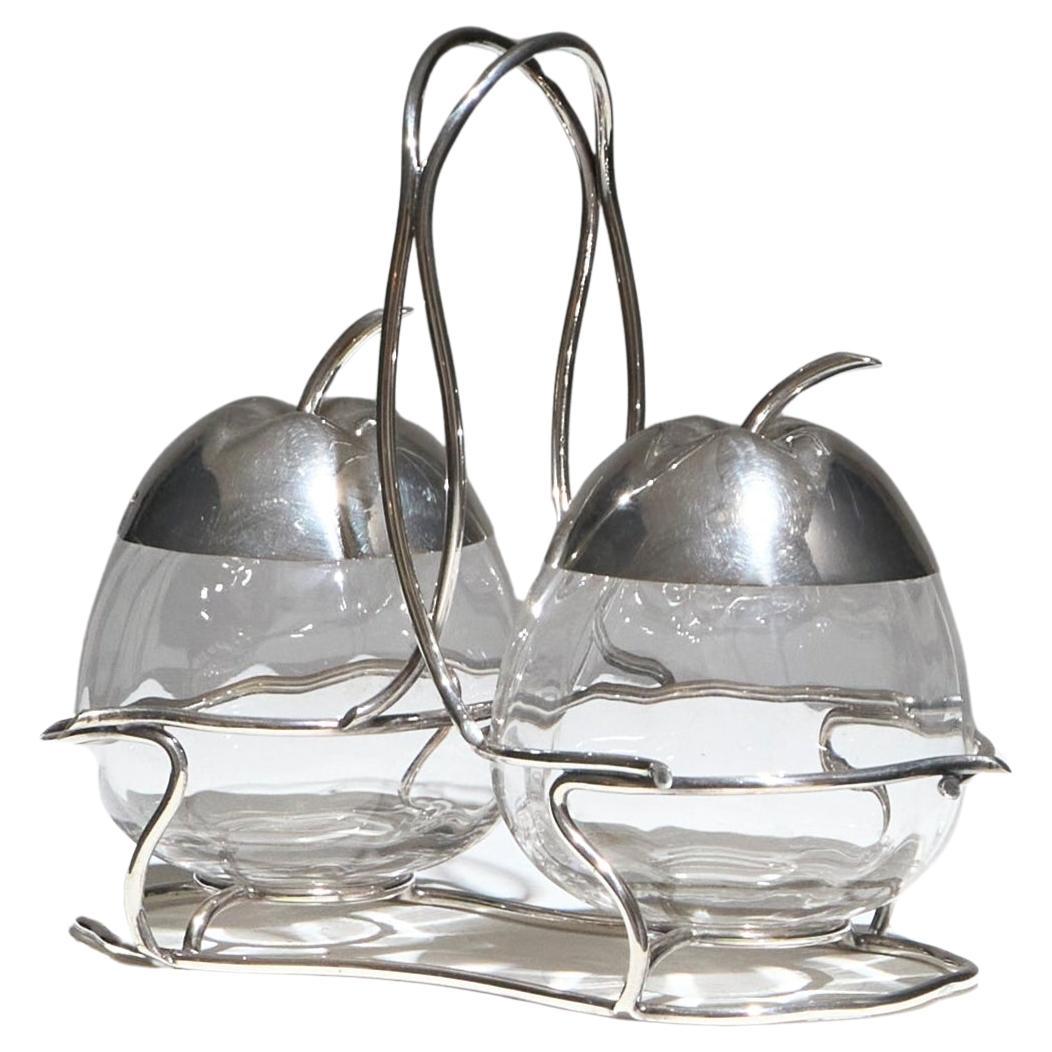 Glass and Metal Jam Server, 1970s en venta