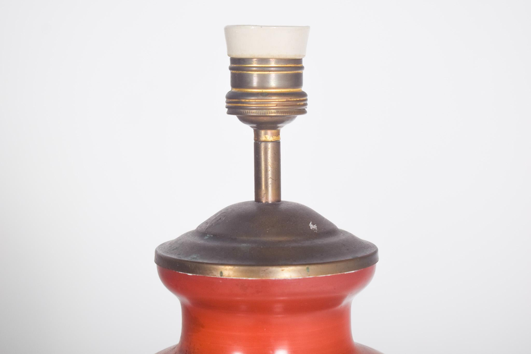 Portugais Lampe en verre et métal en forme de jarre en vente