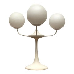 Lampada da tavolo in vetro e metallo di E.R. Nele per Temde, anni '60
