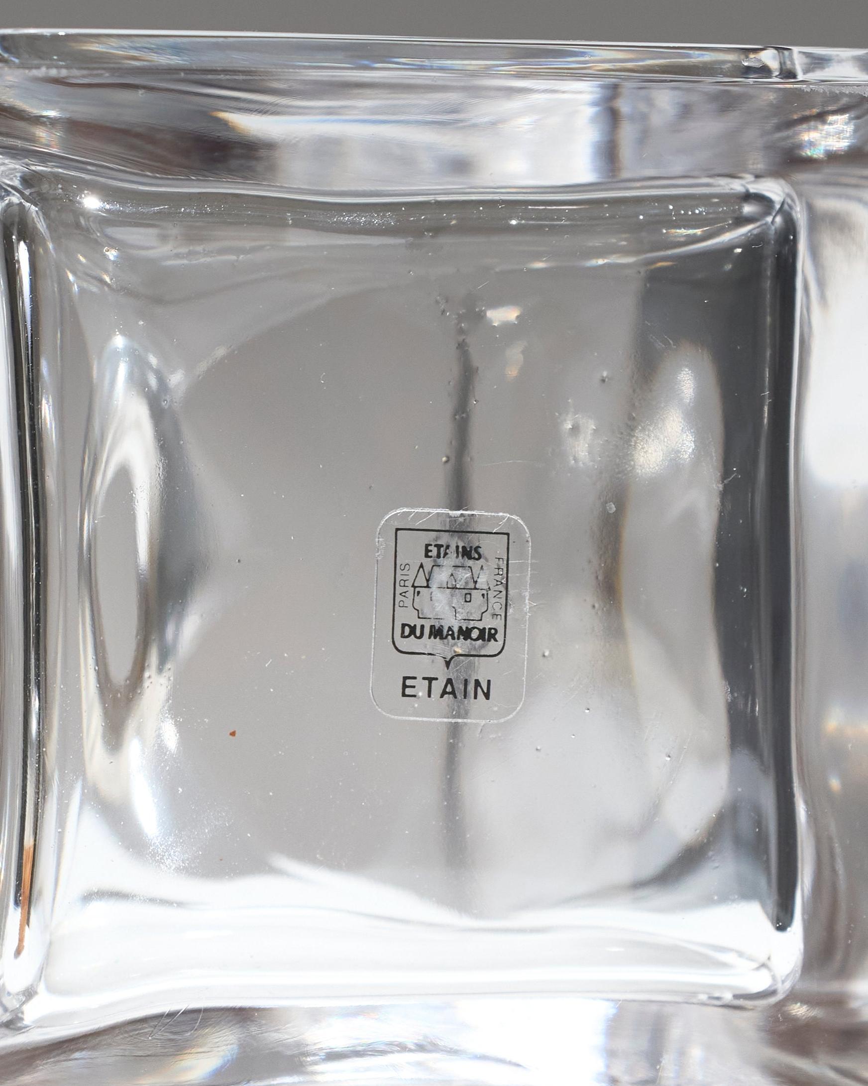 Glass and Pewter Carafe, 1960s In Good Condition For Sale In PARIS, FR