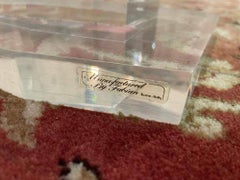 Glass and Plexiglas coffee table signed Fabian Roma