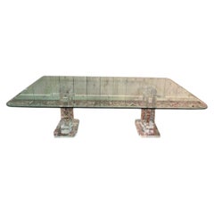 Glass and Plexiglas coffee table signed Fabian Roma