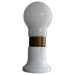 Einzelne Tischleuchte aus Glas und Plexiglas, 1960er Jahre, Deutschland