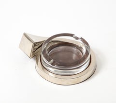 Glass and Silver Ashtray/Vide Poche, Gucci, Italy, c. 1970