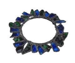 Glass and Soldered Leaded Wall Mirror