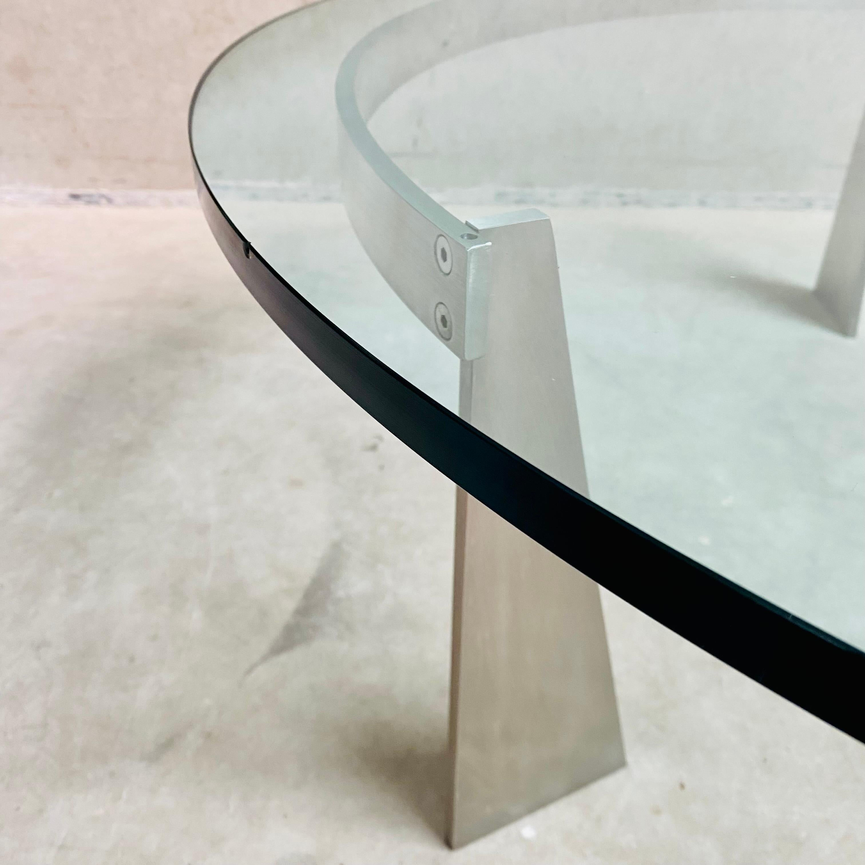 Late 20th Century Glass and Steel Coffee Table 