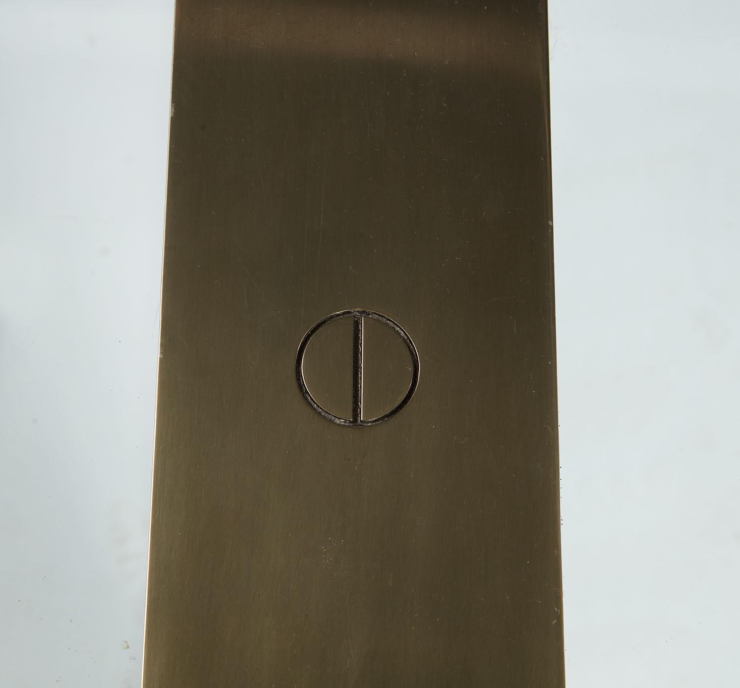 Schreibtisch aus Glas und Stahl von Anthony Cox im Zustand „Gut“ im Angebot in Lyndhurst, NJ