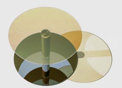 Glass and Steel "Dia" Coffee Table, Sebastian Scherer