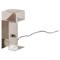 Glass and Steel Perception Table Lamp by Known Work