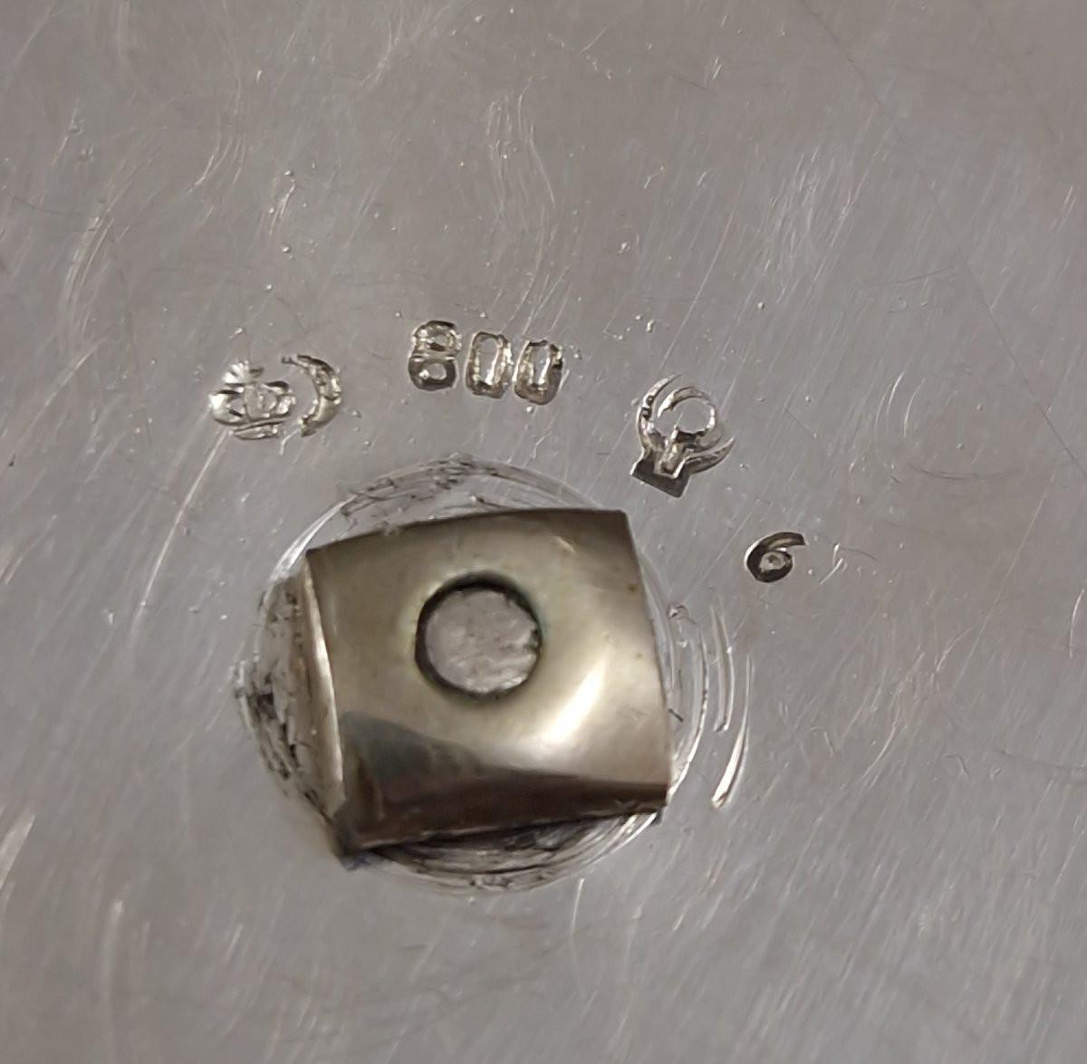 Vaso da miele in vetro e argento sterling in vendita 5