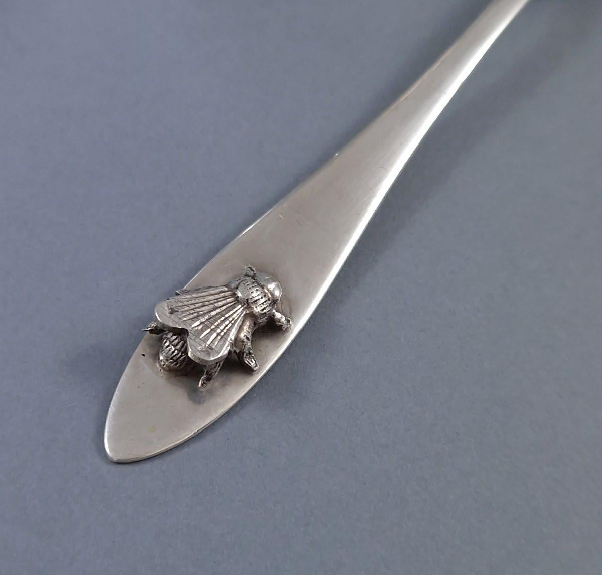 Vaso da miele in vetro e argento sterling in vendita 6