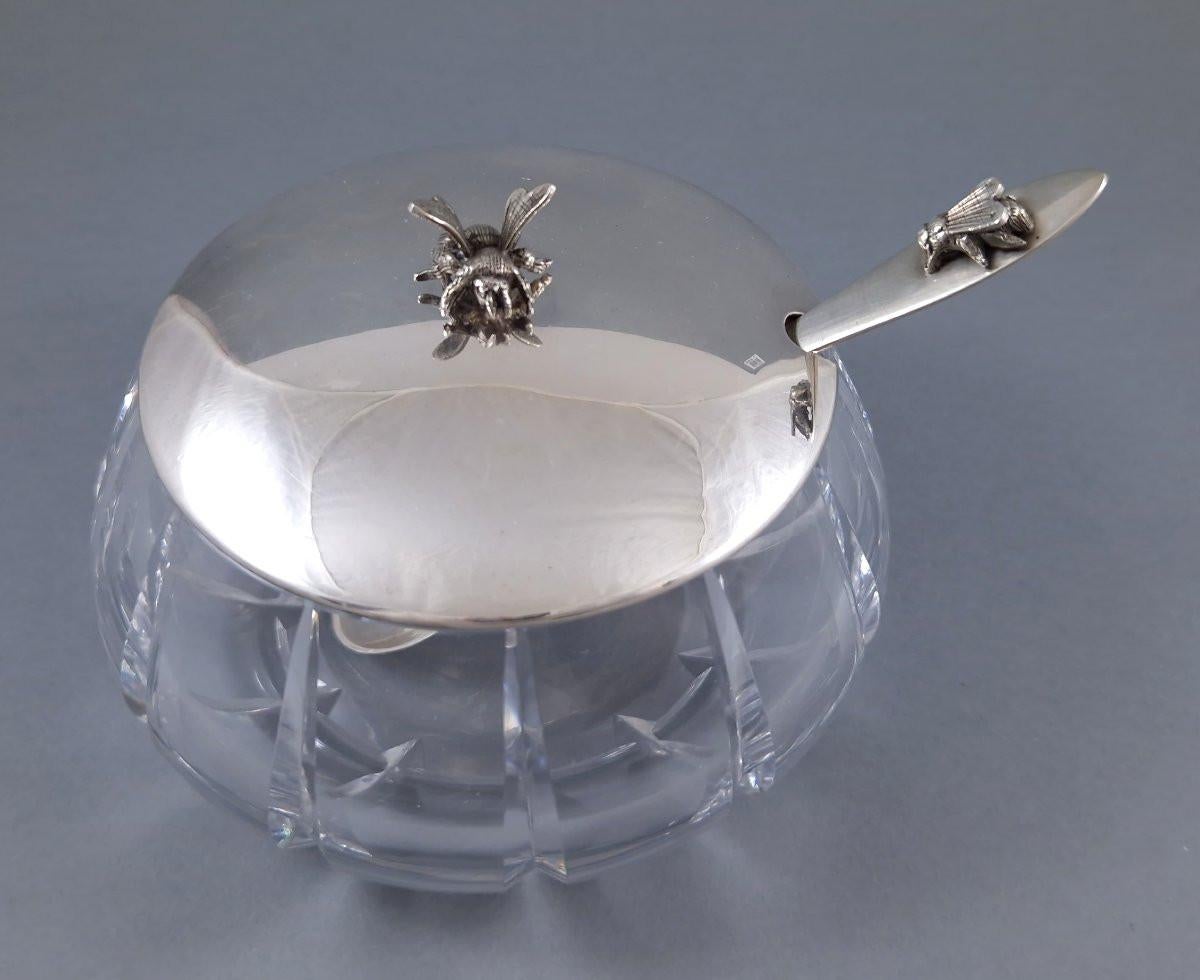 Argento 925 Vaso da miele in vetro e argento sterling in vendita