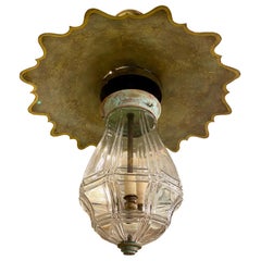 Glass and Tole Pendant Lantern
