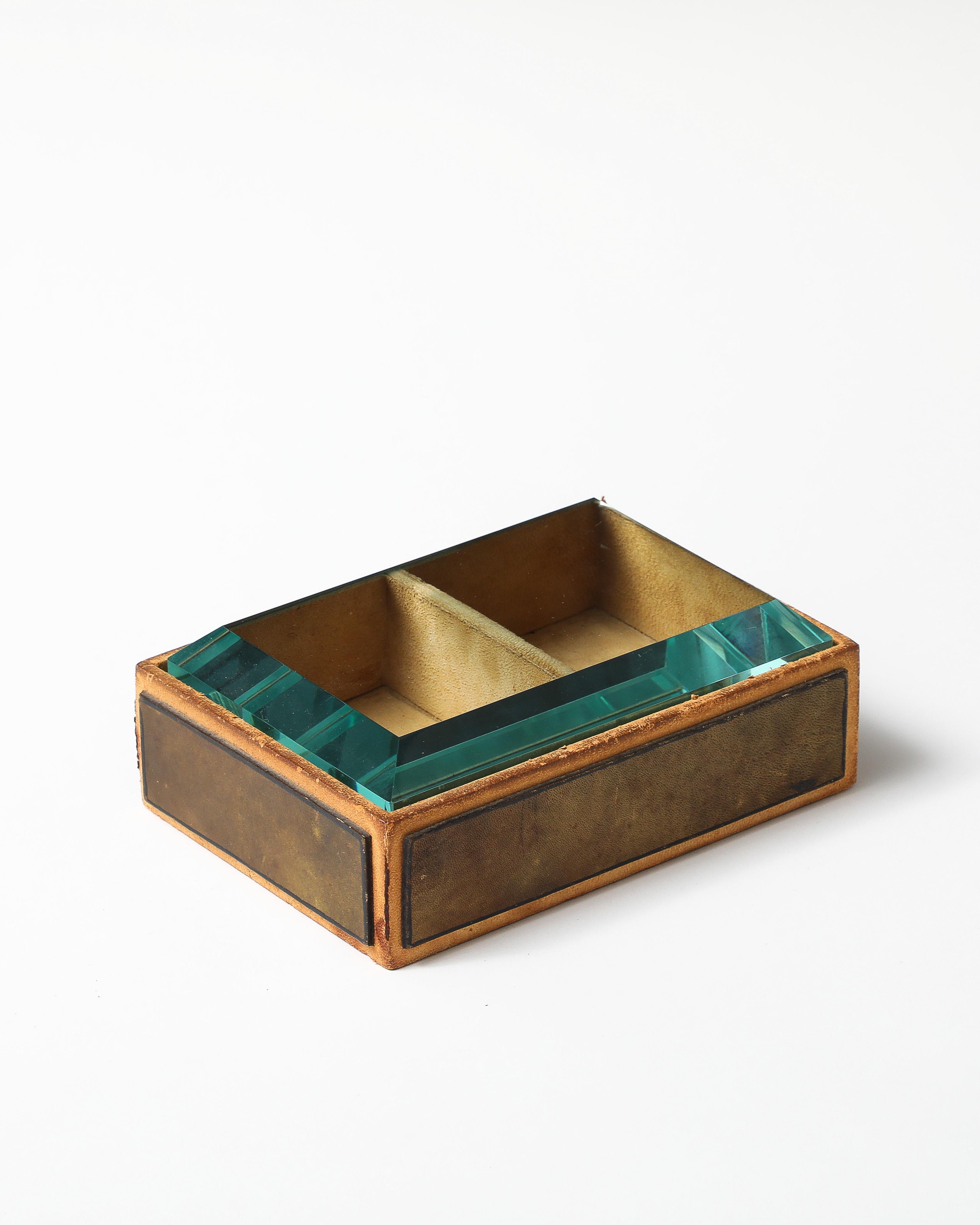 Glass and Wood Box For Sale 6