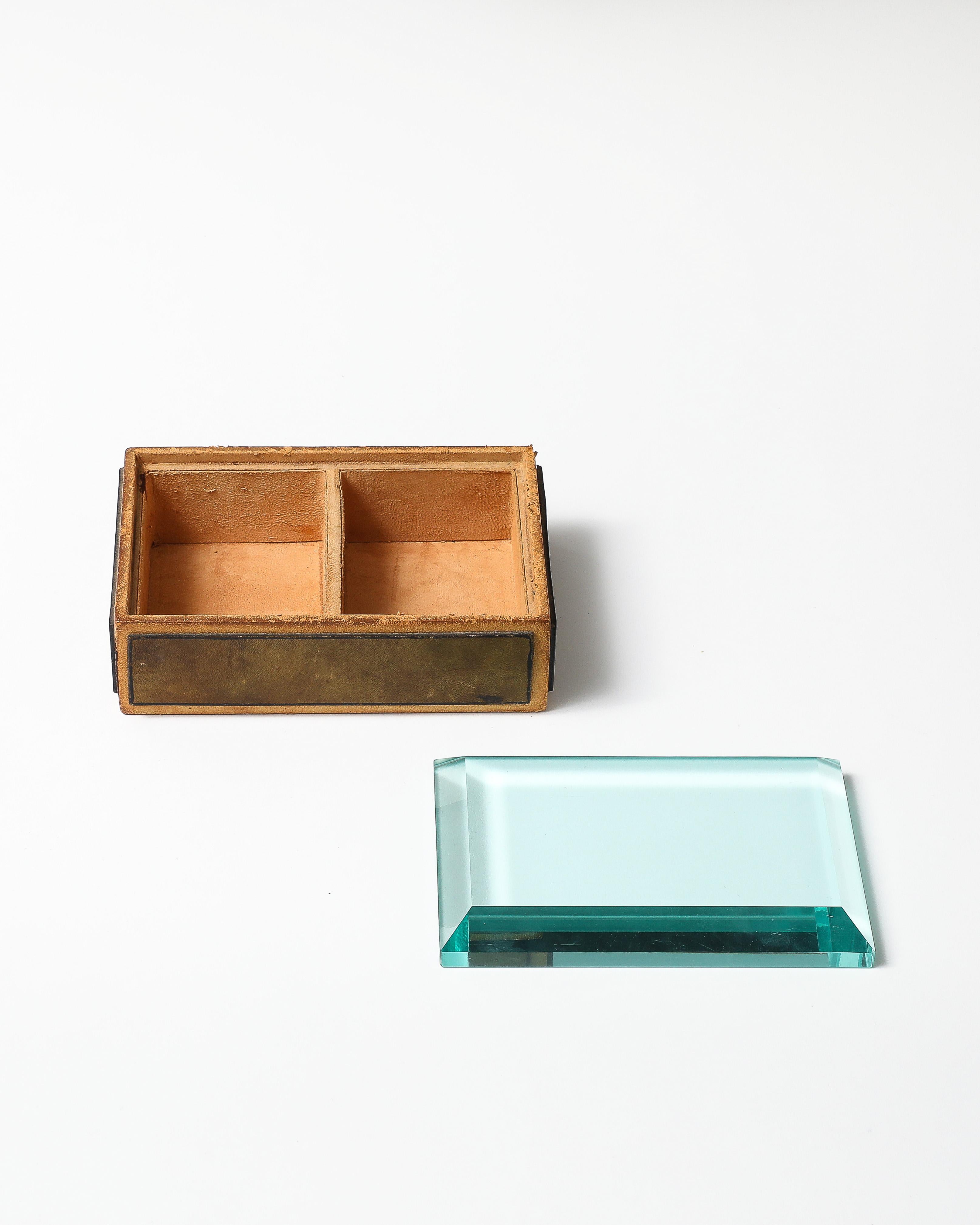 Glass and Wood Box For Sale 8